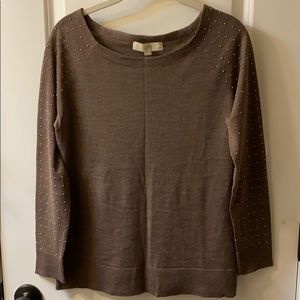 LOFT Studded Sleeve Lightweight Sweater